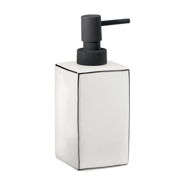 Дозатор за сапун от черна и бяла керамика , 400 ml Lucrezia - Sapho