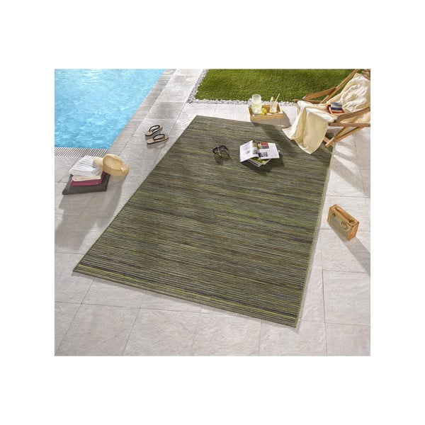 Koberec vhodný i na ven Lotus 120x170 cm, zelený melír-image-3