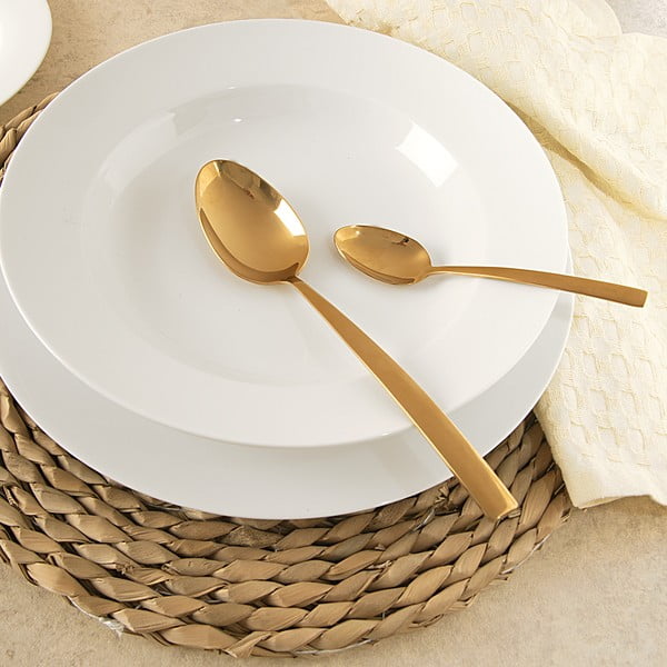 Прибори за хранене от неръждаема стомана в златист цвят 24 бр. Gold – Orion-image-4