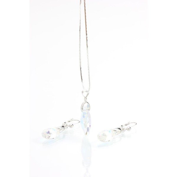 Set náhrdelníku a náušnic Yasmine Clear Crystal-image-2