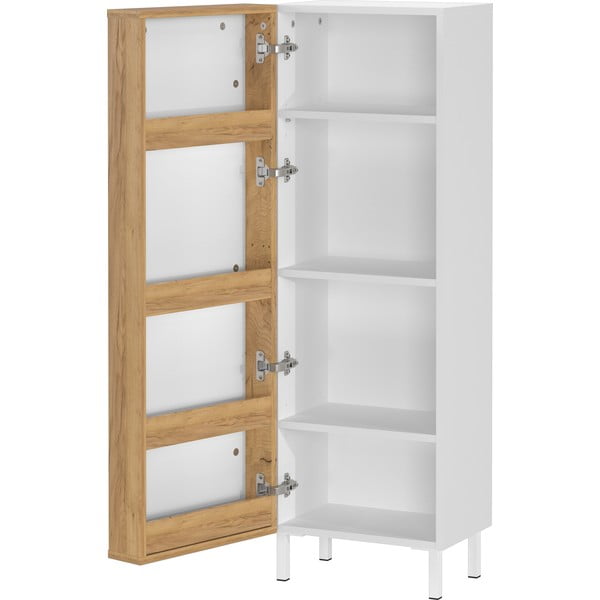 Бял висок шкаф за баня 39x120 cm Topeka – Germania-image-3