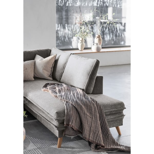 Сив разтегателен ъглов диван (десен ъгъл) Charming Charlie – Miuform-image-4