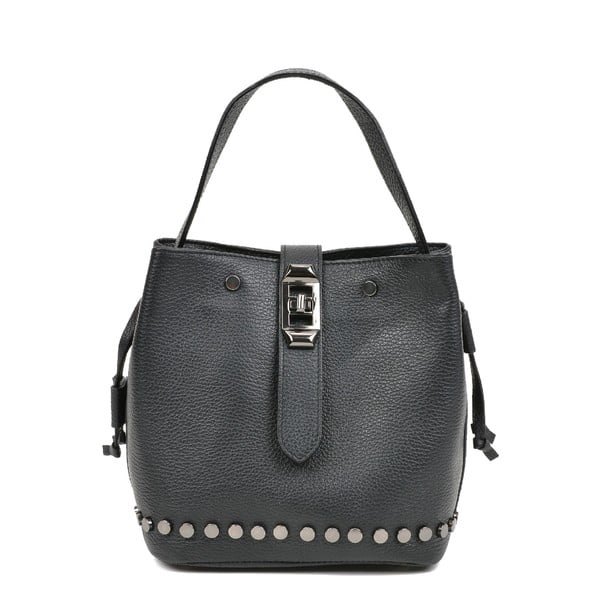 Черна кожена чанта Alejandra - Mangotti Bags