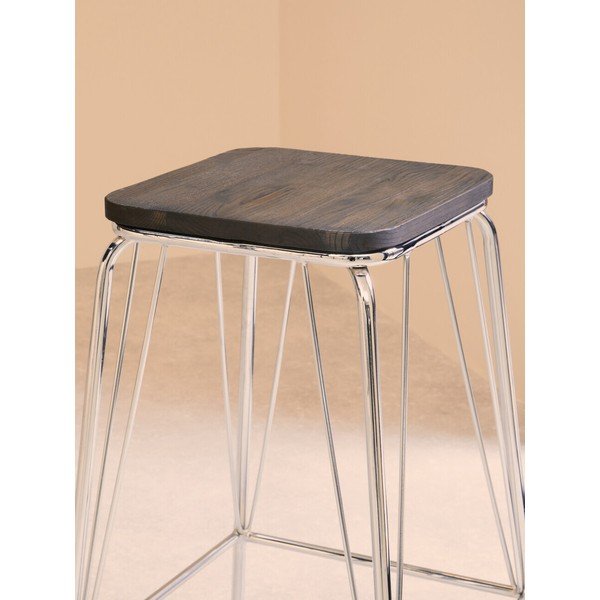 Стол от масивен бряст в сребрист цвят/в естествен цвят District – Premier Housewares-image-3
