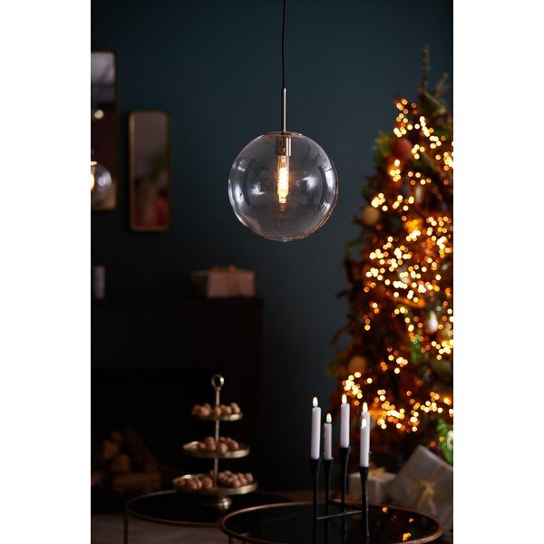 Висящо осветително тяло бронзово със стъклен абажур ø 30 cm Medina – Light & Living-image-2