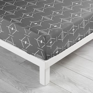 Тъмносив еластичен памучен чаршаф 90x190 cm Aristide – douceur d'intérieur
