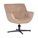 Бежово въртящо се кадифено кресло Wibo – WOOOD