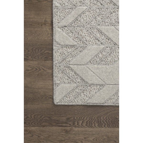 Светлосив вълнен килим 120x180 cm Credo - Agnella-image-3