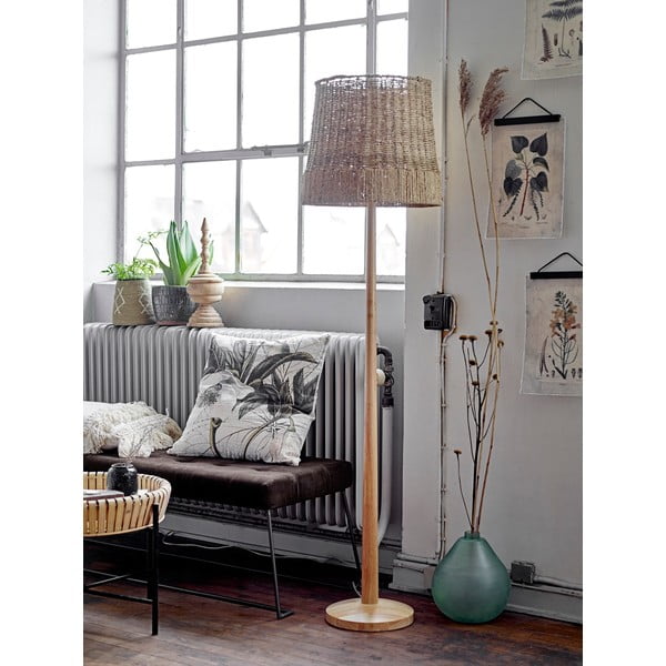 Подова лампа с ратанов абажур в естествен цвят (височина 160 cm) Kakasi – Bloomingville-image-1