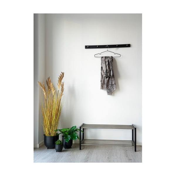 Черна метална стенна закачалка Padova - House Nordic-image-1
