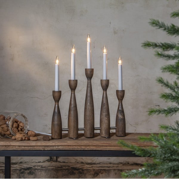 Коледна светлинна украса за контакт в тъмно естествен цвят Midja 2.0 – Star Trading-image-1