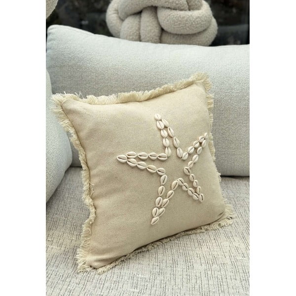 Памучна калъфка за възглавница 43x43 cm Seashells – Mioli Decor-image-3