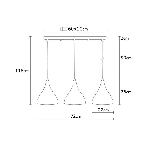 Черно висящо осветително тяло с метален абажур Sağlam – Opviq lights-image-3