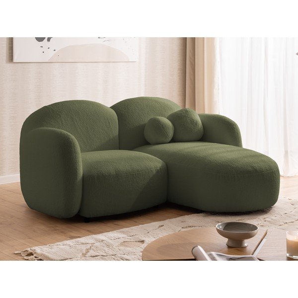 Зелен ъглов диван от букле (десен ъгъл) Orbit – Ropez-image-4