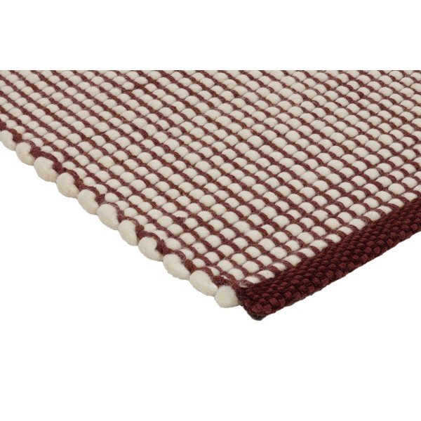 Бордо/в естествен цвят ръчно изработен вълнен килим 200x300 cm Talo – noo.ma-image-3