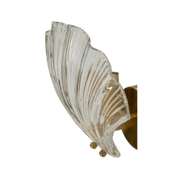 Стъклена стенна лампа  в златист цвят Da Muro Shell – Mauro Ferretti-image-4