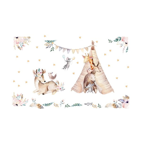 Детски стикери за стена Зайци Горска земя - Ambiance-image-2