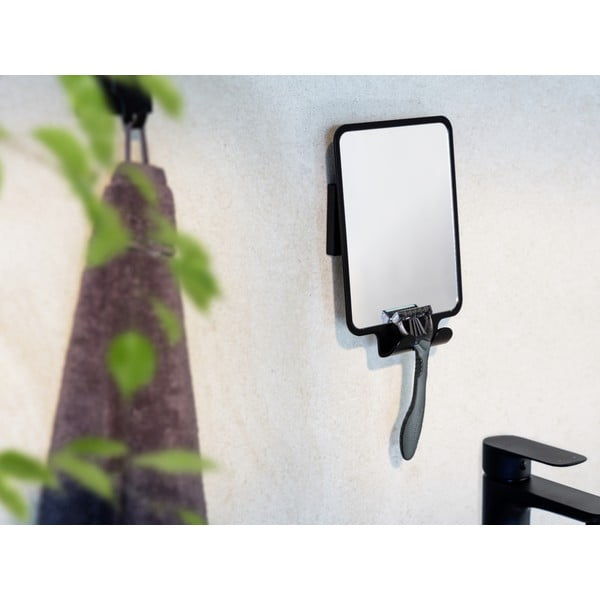 Козметично огледало със закачалка 14x19.5 cm Quadro Black – Wenko-image-1