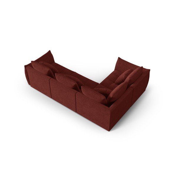 Червен  ъглов диван (ляв ъгъл/L форма) Bloom – Micadoni Home-image-3