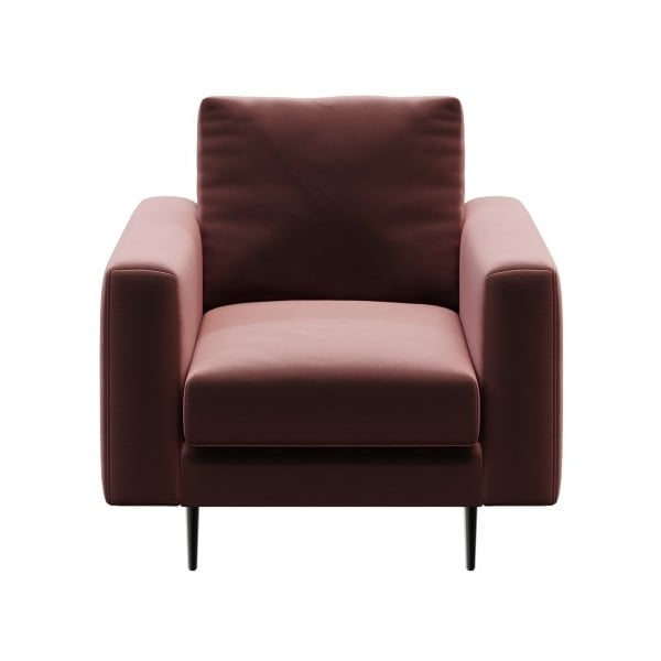 Тъмно розово кадифено кресло Devichy Levie - devichy