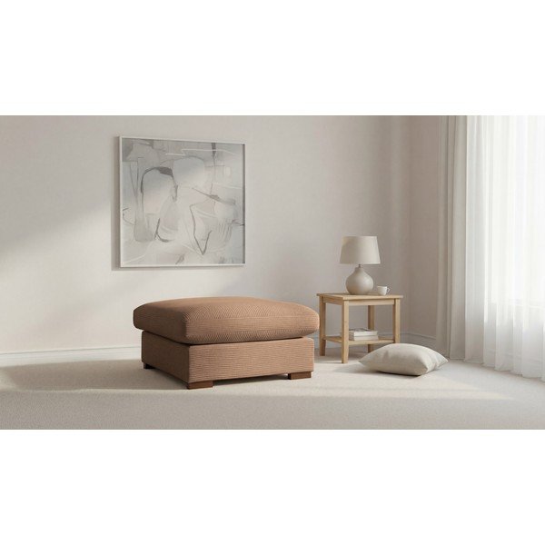 Светлокафява табуретка от велур Comfy - Scandic-image-4