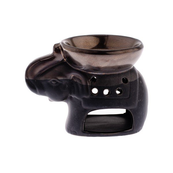 Černá keramická aromalampa Dakls Elephant