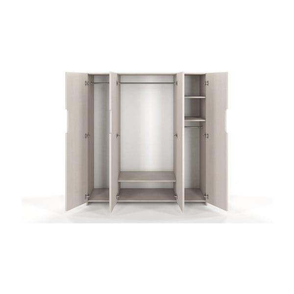 Гардероб от бял бор 170x180 cm Bergman - Skandica-image-1