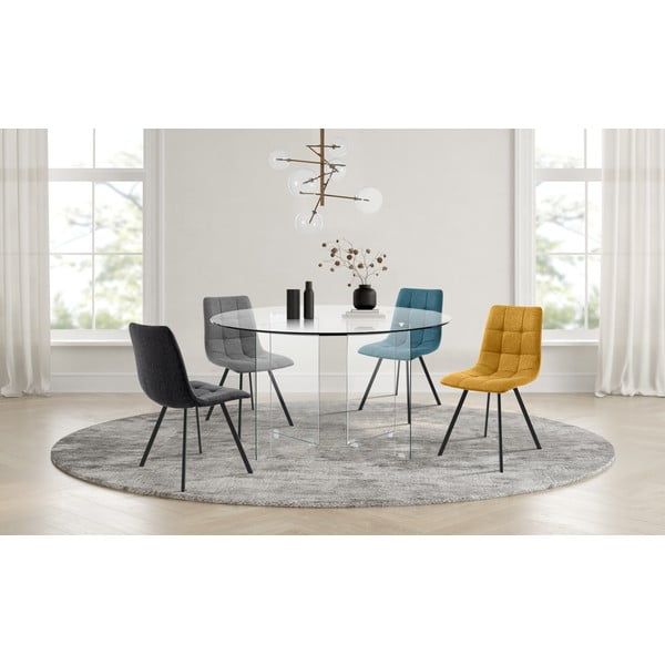 Стъклена кръгла трапезна маса ø 130 cm Kaya – Tomasucci-image-1