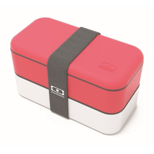 Červeno-bílý obědový box Monbento Original