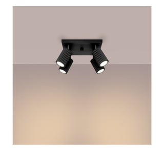 Черно осветително тяло за таван 25x25 cm Gleam – Nice Lamps