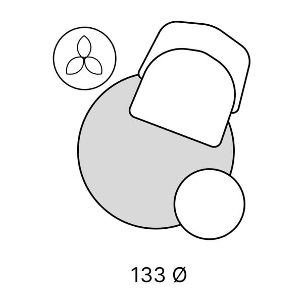 Червен кръгъл килим 133x133 cm Sherbone - Flair Rugs-image-4