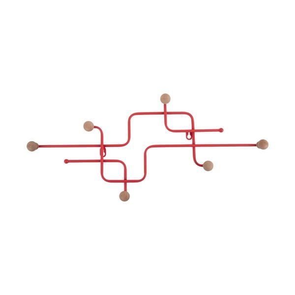 Червена метална стенна закачалка 60,5 cm Metro – PT LIVING