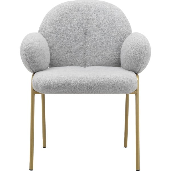 Светлосиви тапицирани трапезни столове в комплект с подлакътници 2 бр. Iwama – Støraa-image-2