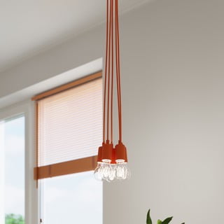 Оранжево висящо осветително тяло ø 25 cm Rene – Nice Lamps