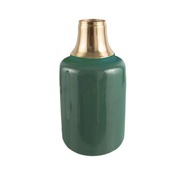 Зелена ваза със златни детайли Shine, височина 28 cm - PT LIVING