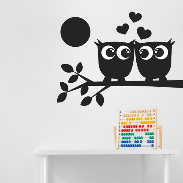 Декоративен стикер за стена Black Owl - Unknown