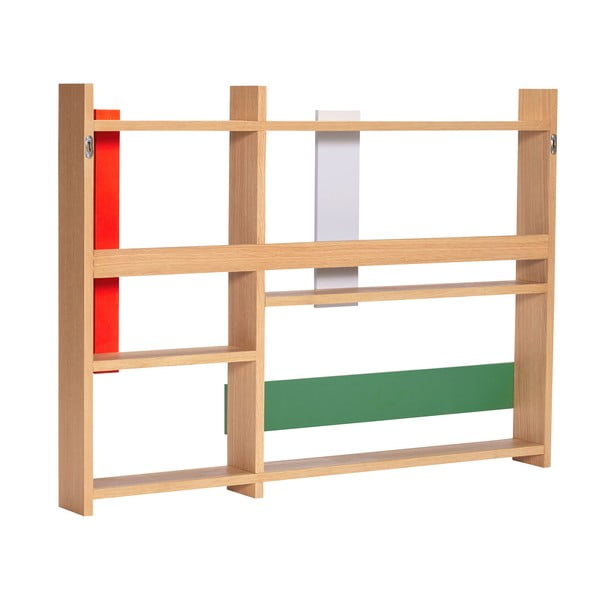 На няколко нива стенен рафт от декор от дъб в естествен цвят 110 cm Arki – Hübsch-image-2