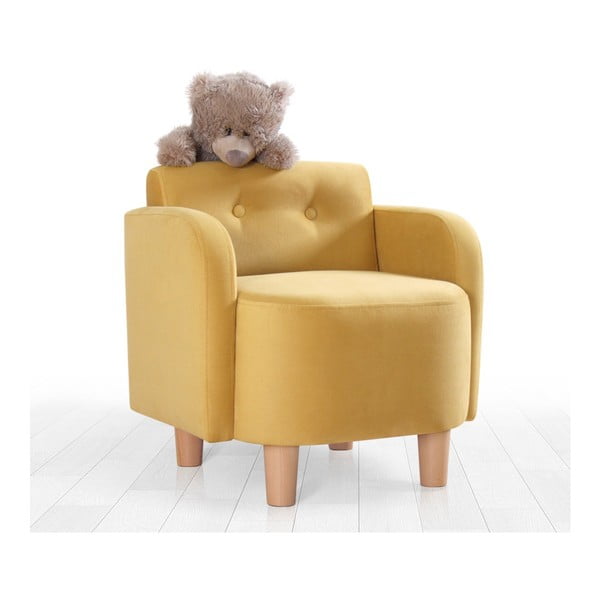 Жълт детски фотьойл Volie – Artie