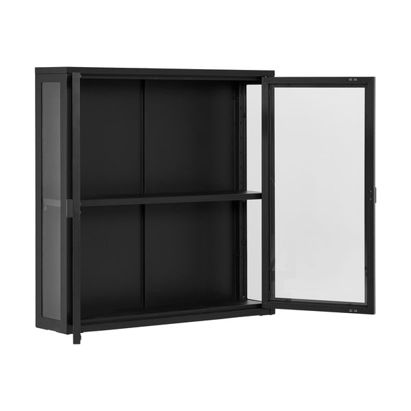 Черна метална висяща витрина 80x80 cm Brisbane – House Nordic-image-2