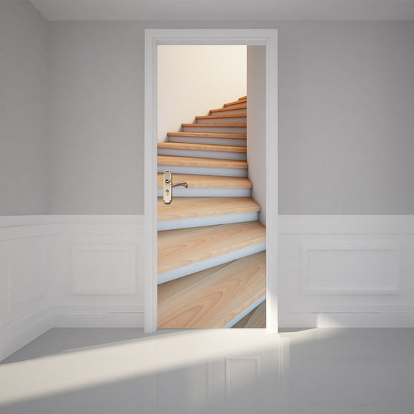 Самозалепващ се стикер за врата Модерно стълбище, 83 x 204 cm - Ambiance