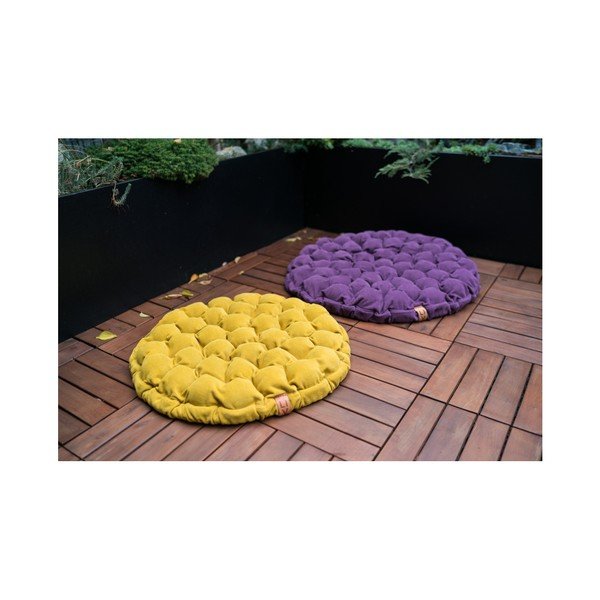 Светлосиня възглавница за сядане с масажни топчета , ⌀ 75 cm Bloom - Linda Vrňáková-image-3