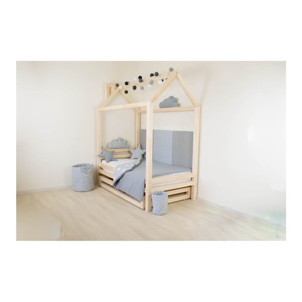 Set bílé zásuvky pod postel a 4 prodloužených nohou Benlemi, pro postel 80 x 160 cm-image-1