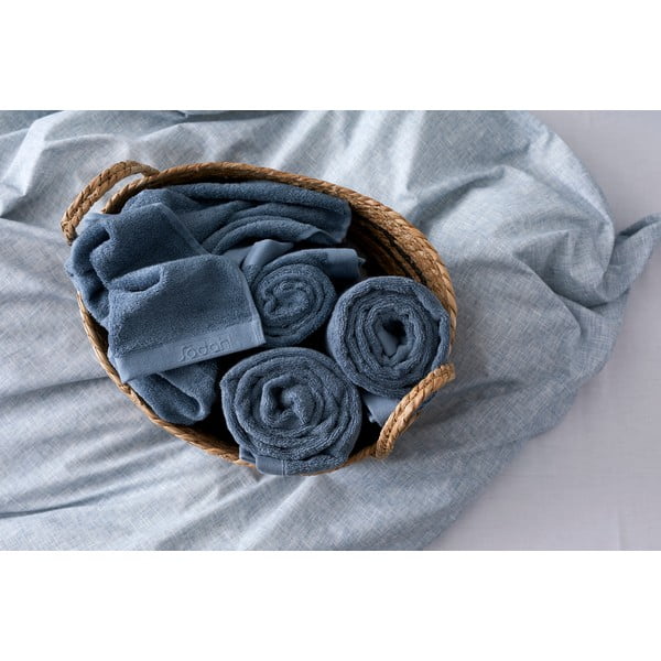 Синя хавлиена кърпа от памук Китай, 140 x 70 cm Comfort Organic - Södahl-image-1