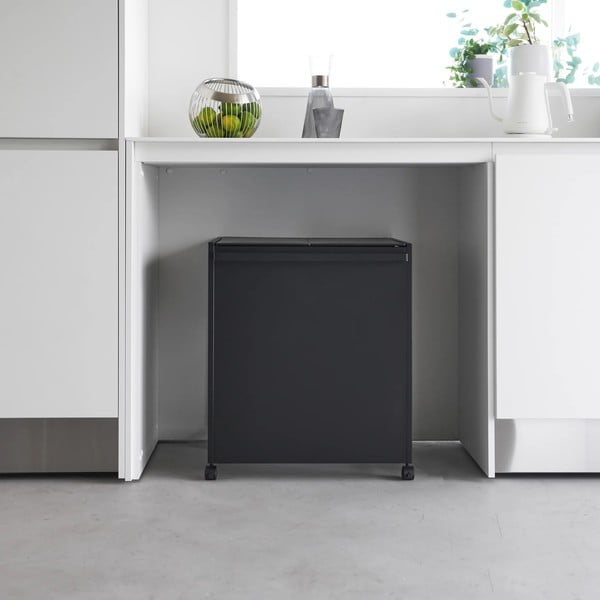 Черно метално кошче за рециклиране Tower – YAMAZAKI-image-1