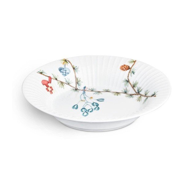 Бяла супена порцеланова чиния с коледен мотив ø 21 cm Hammershøi Christmas – Kähler Design