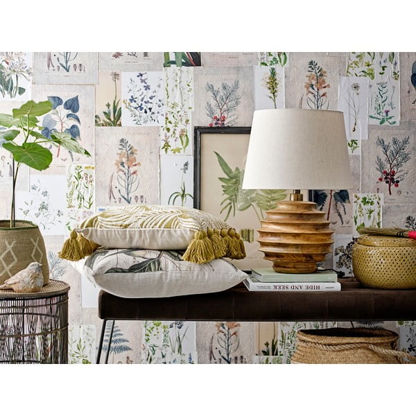 Настолна лампа в тъмно естествен цвят с текстилен абажур (височина 54 cm) Svale – Bloomingville-image-1