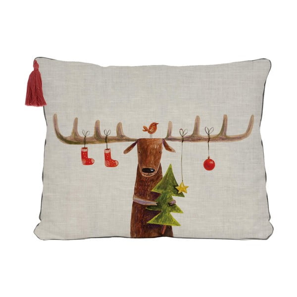 Коледна декоративна възглавница 35x50 cm Reindeer - Little Nice Things