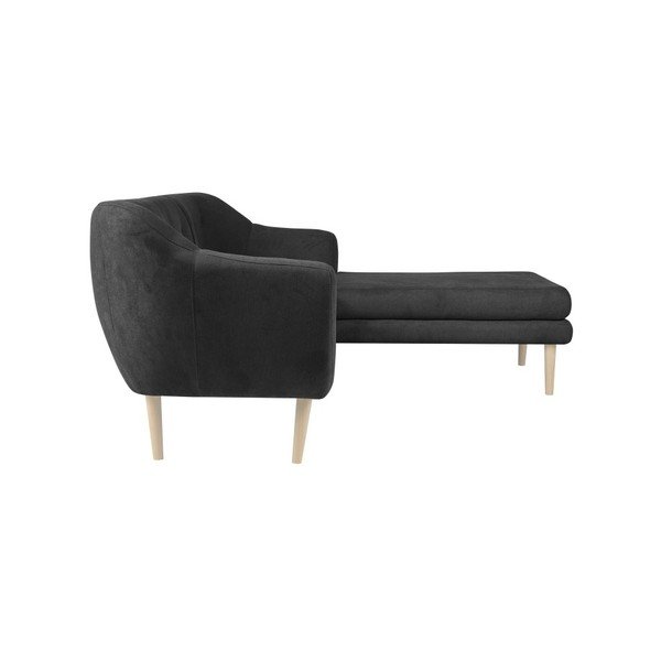 Tmavě šedá pohovka s lenoškou na pravé straně Mazzini Sofas Sicile-image-1