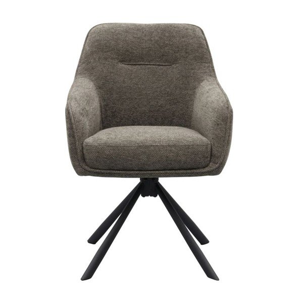 Тъмносив тапициран трапезен стол с подлакътници Avola – Unique Furniture-image-1