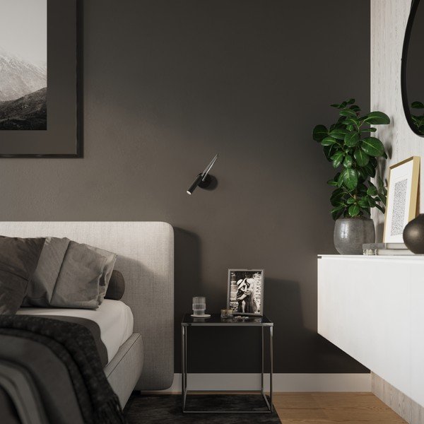 Черна стенна лампа Aludra - Sollux-image-2